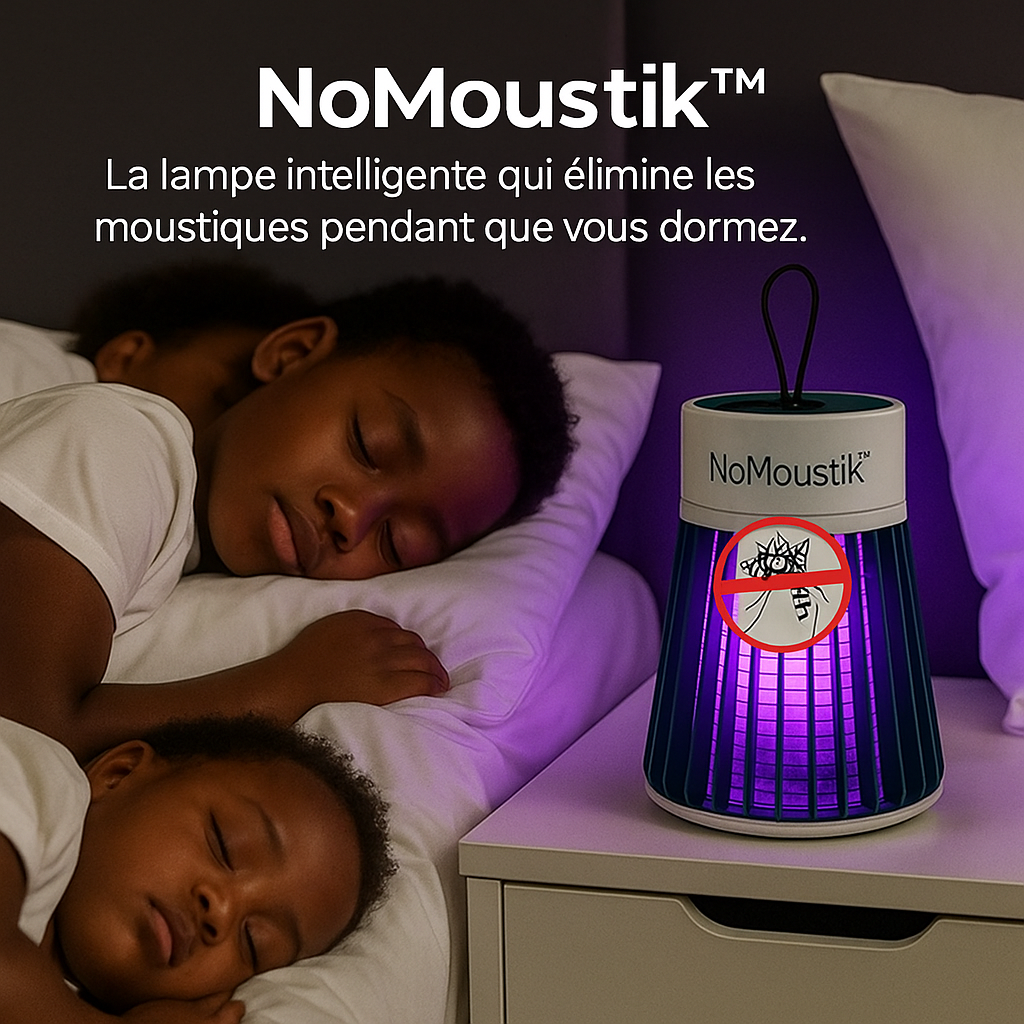 NoMoustik™ – La lampe intelligente qui élimine les moustiques pendant que vous dormez.