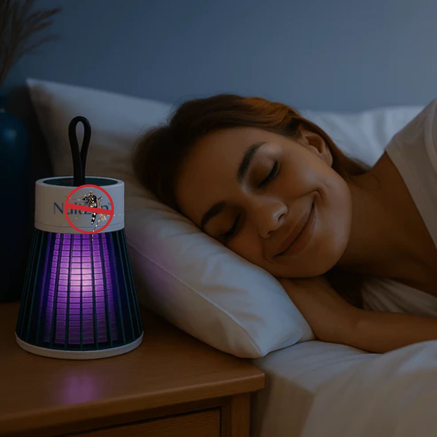 NoMoustik™ – La lampe intelligente qui élimine les moustiques pendant que vous dormez.