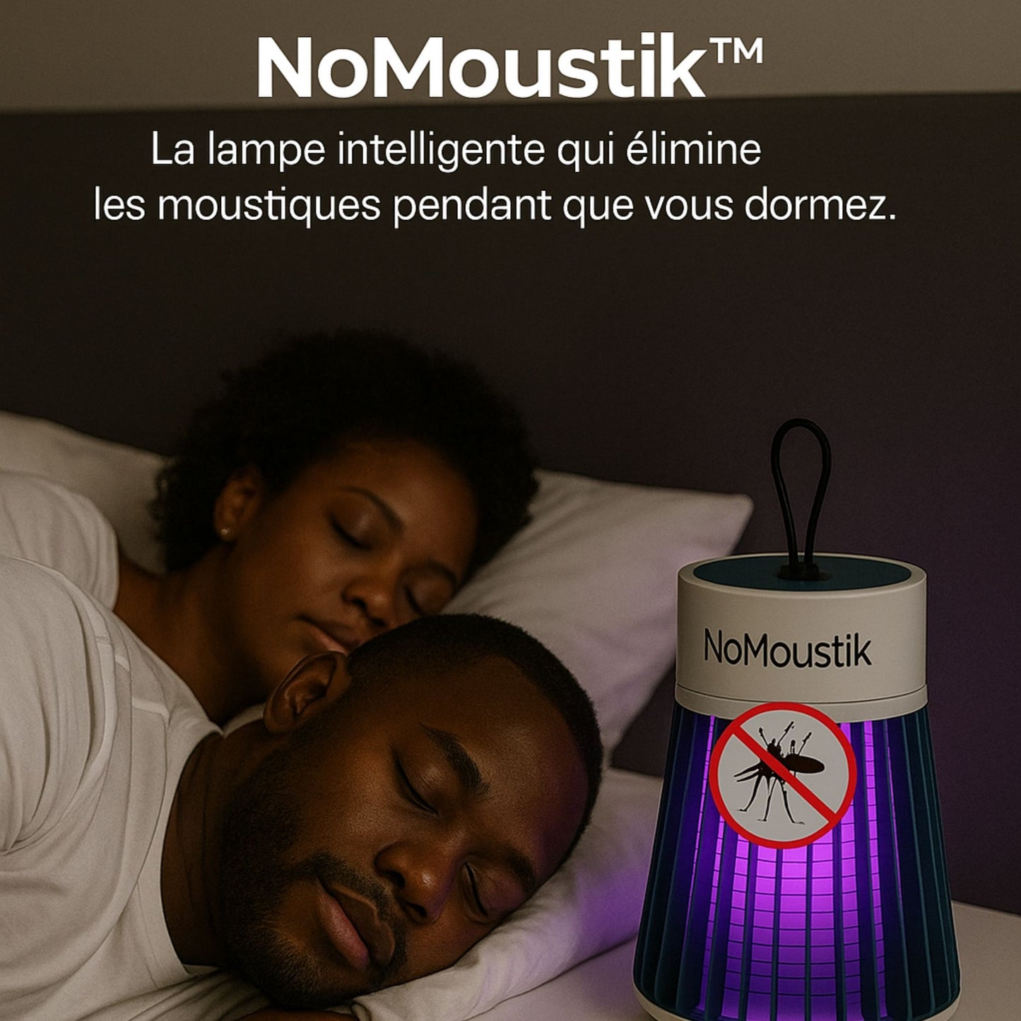 NoMoustik™ – La lampe intelligente qui élimine les moustiques pendant que vous dormez.