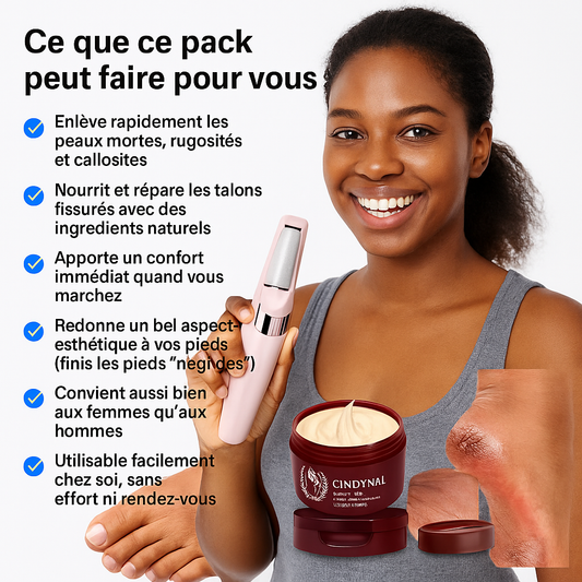 Élégance Pieds Pro – Soin 2 en 1 (Lime + Crème Offerte)